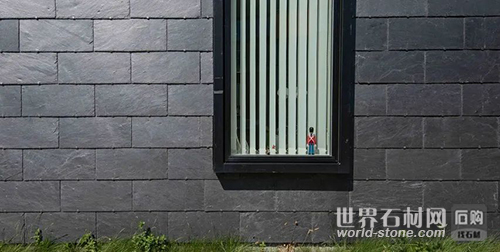 青石板用于室外墻面